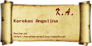 Kerekes Angelina névjegykártya